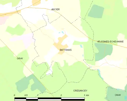 Detailkaart van de gemeente