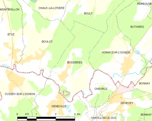 Detailkaart van de gemeente