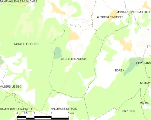 Detailkaart van de gemeente