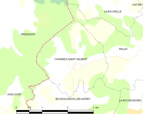 Detailkaart van de gemeente