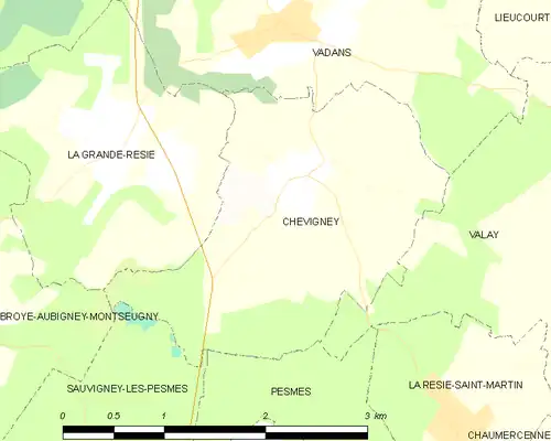 Detailkaart van de gemeente