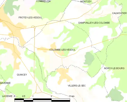 Detailkaart van de gemeente