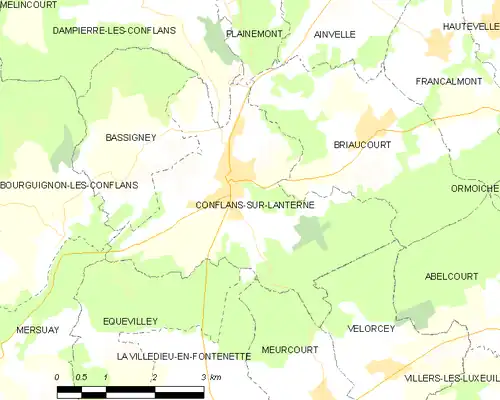 Detailkaart van de gemeente