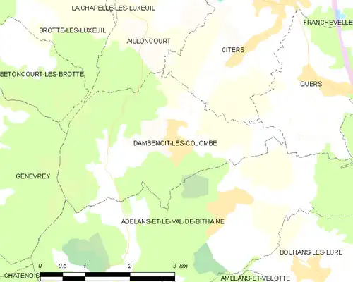 Detailkaart van de gemeente