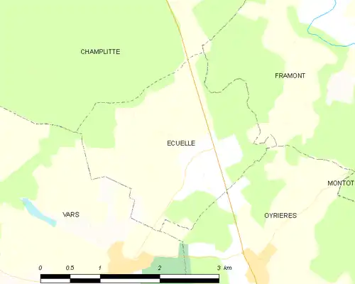 Detailkaart van de gemeente