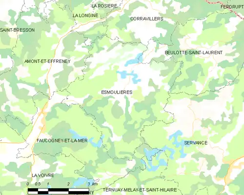 Detailkaart van de gemeente