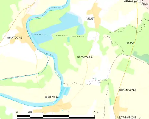 Detailkaart van de gemeente