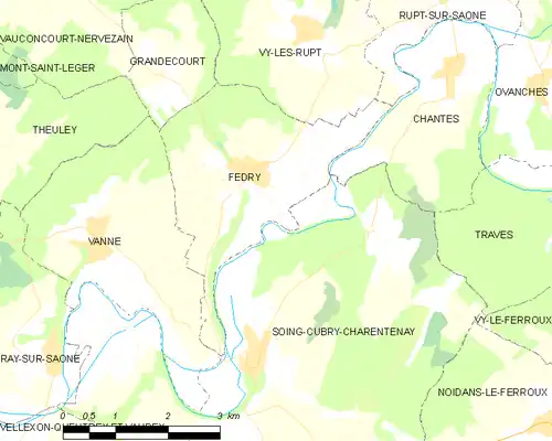 Detailkaart van de gemeente