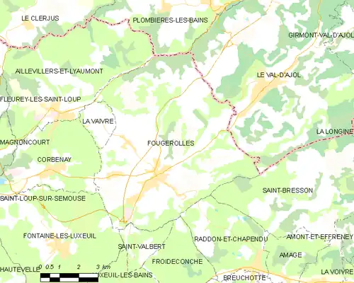 Detailkaart van de gemeente