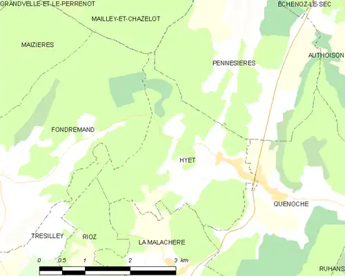 Detailkaart van de gemeente