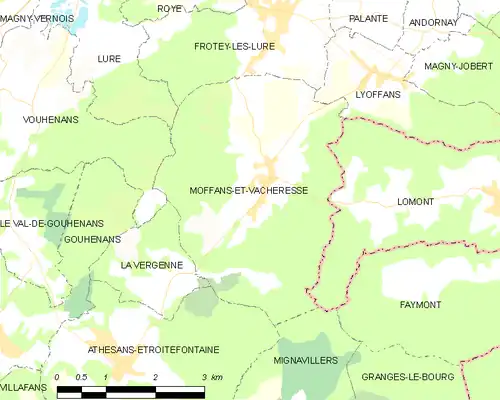 Detailkaart van de gemeente