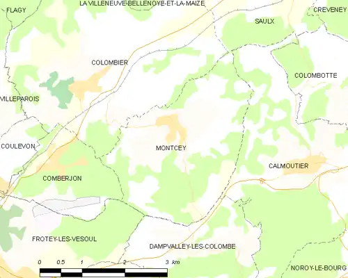 Detailkaart van de gemeente