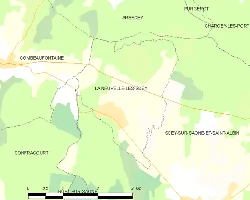 Detailkaart van de gemeente