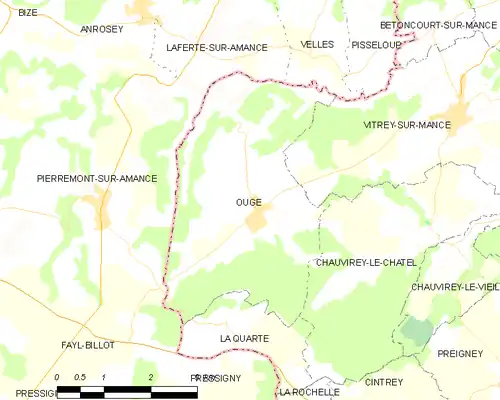 Detailkaart van de gemeente