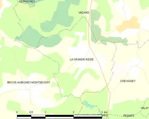 Detailkaart van de gemeente