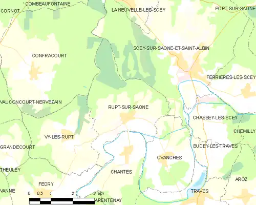 Detailkaart van de gemeente