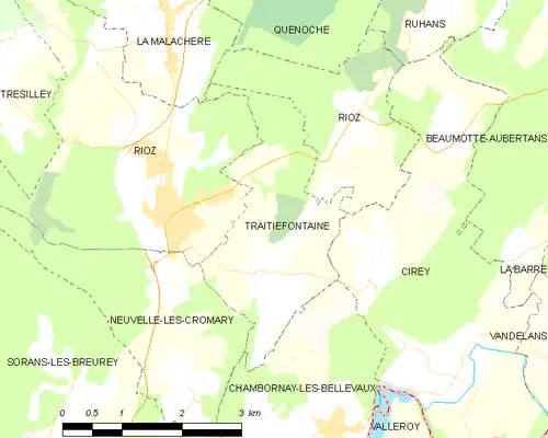 Detailkaart van de gemeente