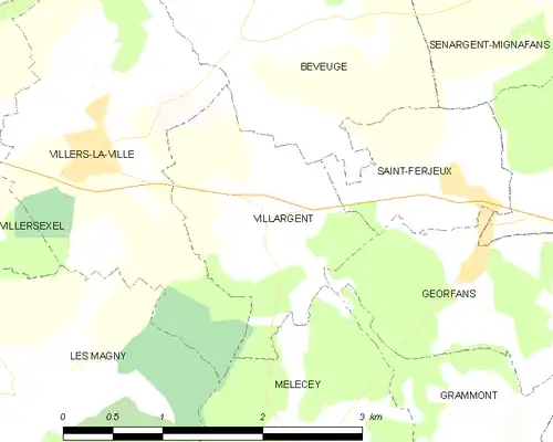 Detailkaart van de gemeente