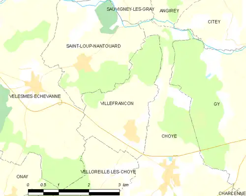 Detailkaart van de gemeente