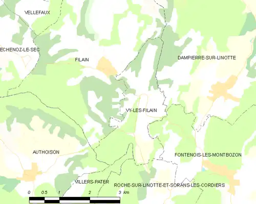 Detailkaart van de gemeente