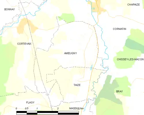 Detailkaart van de gemeente