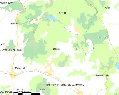 Detailkaart van de gemeente