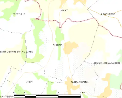Detailkaart van de gemeente