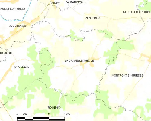 Detailkaart van de gemeente