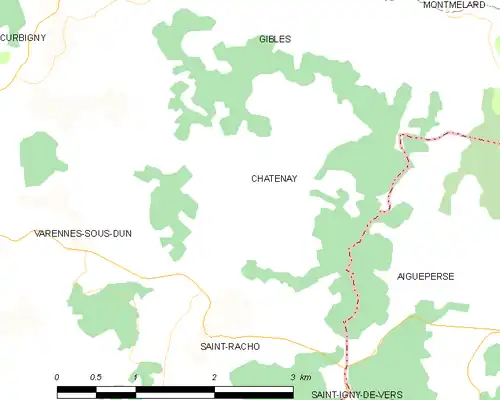 Detailkaart van de gemeente