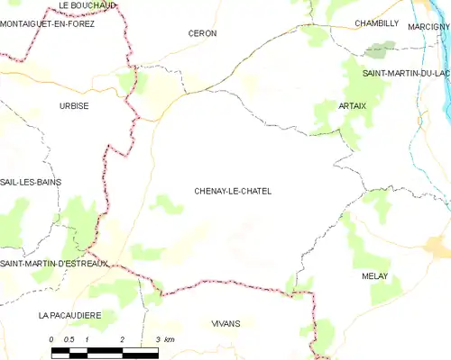 Detailkaart van de gemeente