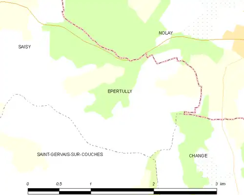 Detailkaart van de gemeente