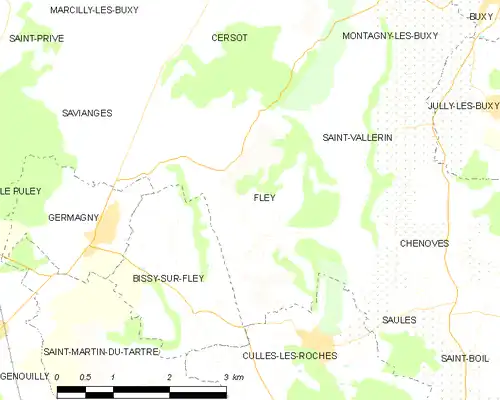 Detailkaart van de gemeente