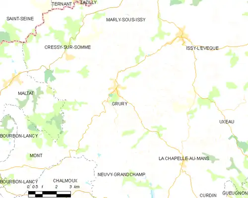 Detailkaart van de gemeente