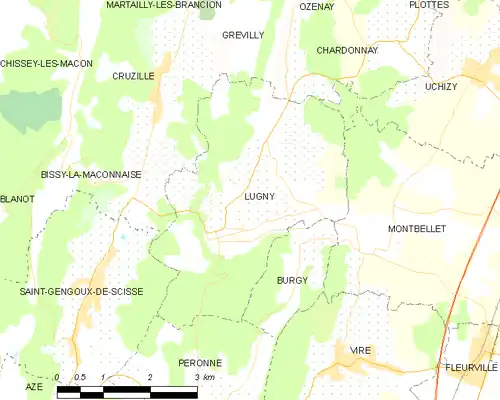 Detailkaart van de gemeente