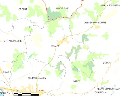 Detailkaart van de gemeente