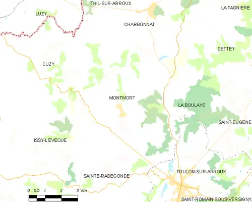 Detailkaart van de gemeente