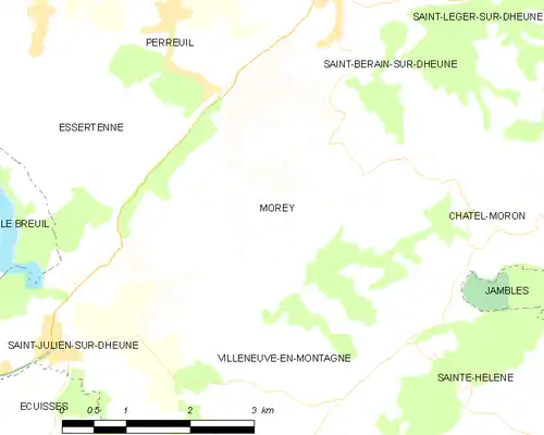 Detailkaart van de gemeente