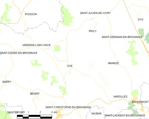 Detailkaart van de gemeente