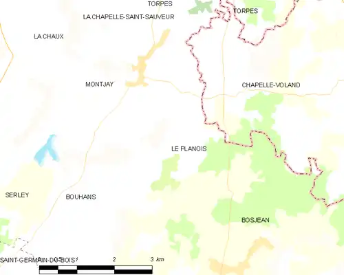 Detailkaart van de gemeente