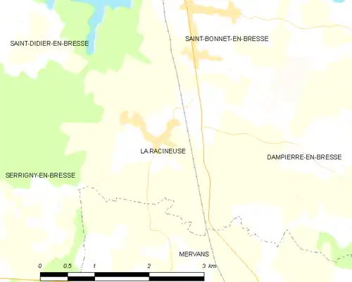 Detailkaart van de gemeente