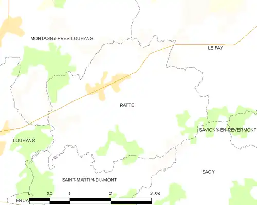 Detailkaart van de gemeente