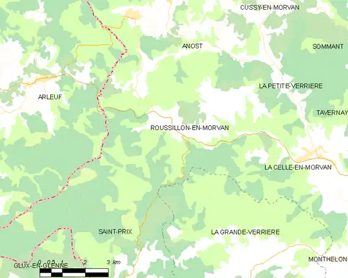 Detailkaart van de gemeente