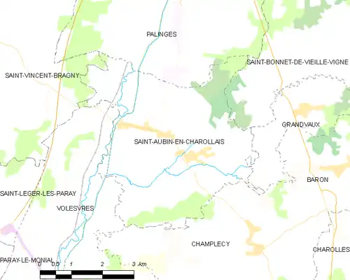 Detailkaart van de gemeente