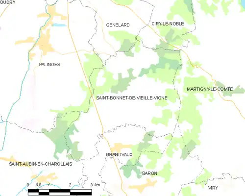Detailkaart van de gemeente