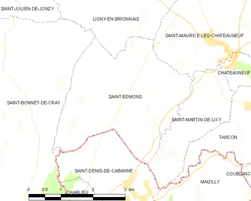 Detailkaart van de gemeente