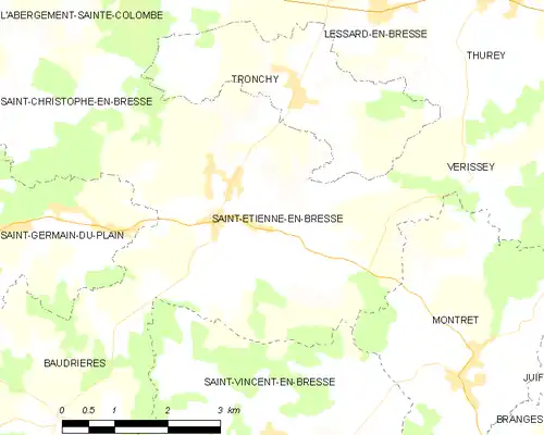 Detailkaart van de gemeente