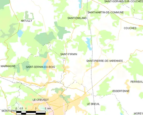 Detailkaart van de gemeente