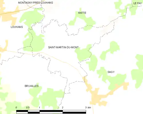 Detailkaart van de gemeente