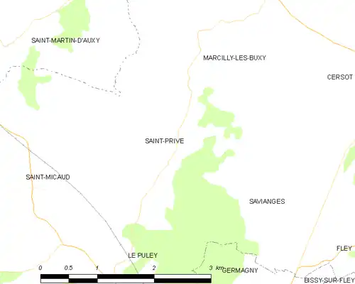 Detailkaart van de gemeente