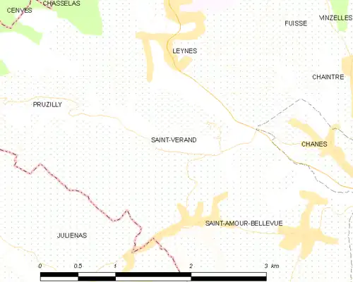 Detailkaart van de gemeente